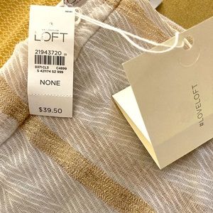 LOFT Infinity Scarf, Cream and Gold